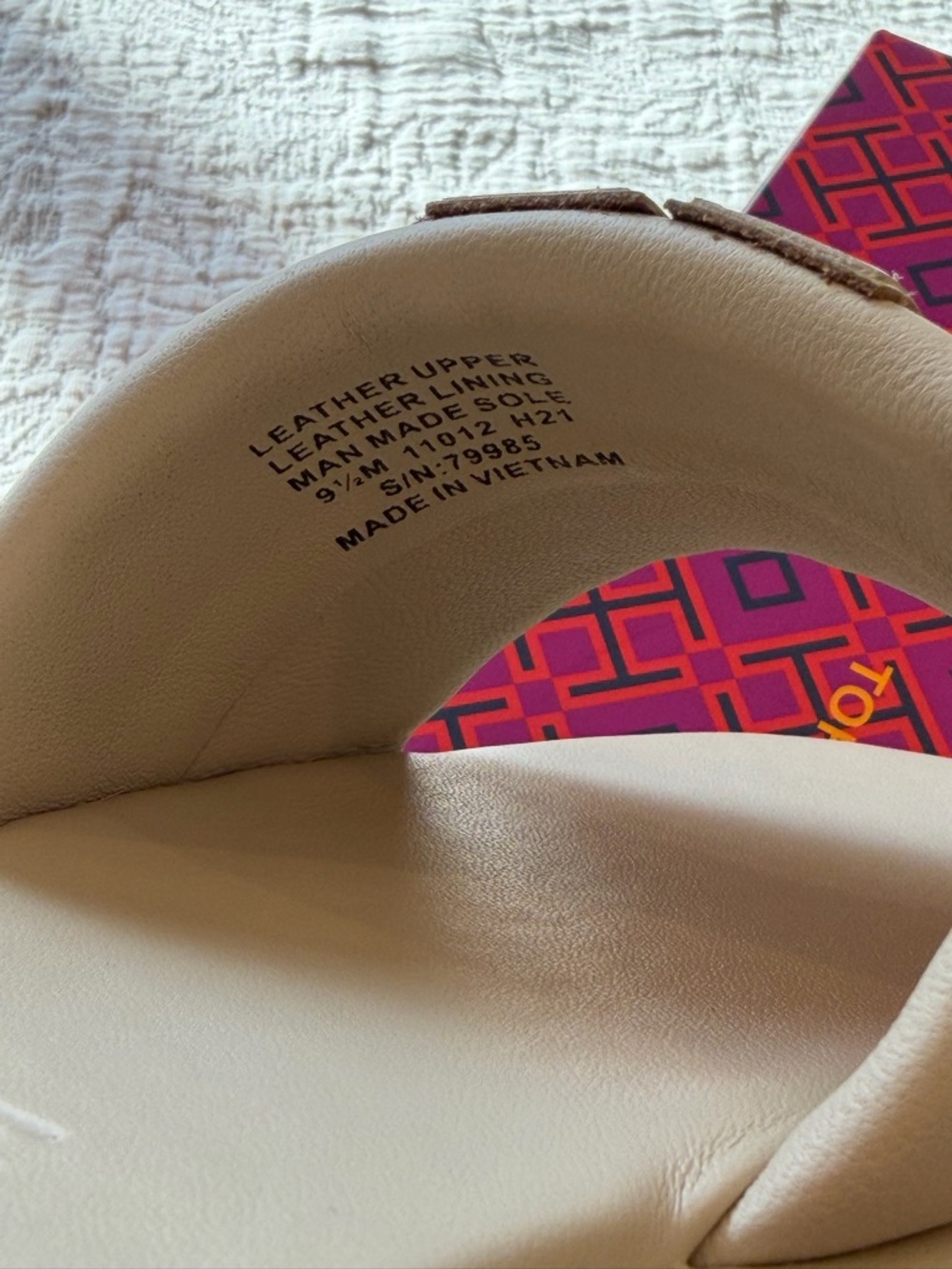 Tory Burch Doublet Sport Slide in Dulce De Leche/Gold - Nappa Leather - Picture 6 of 7